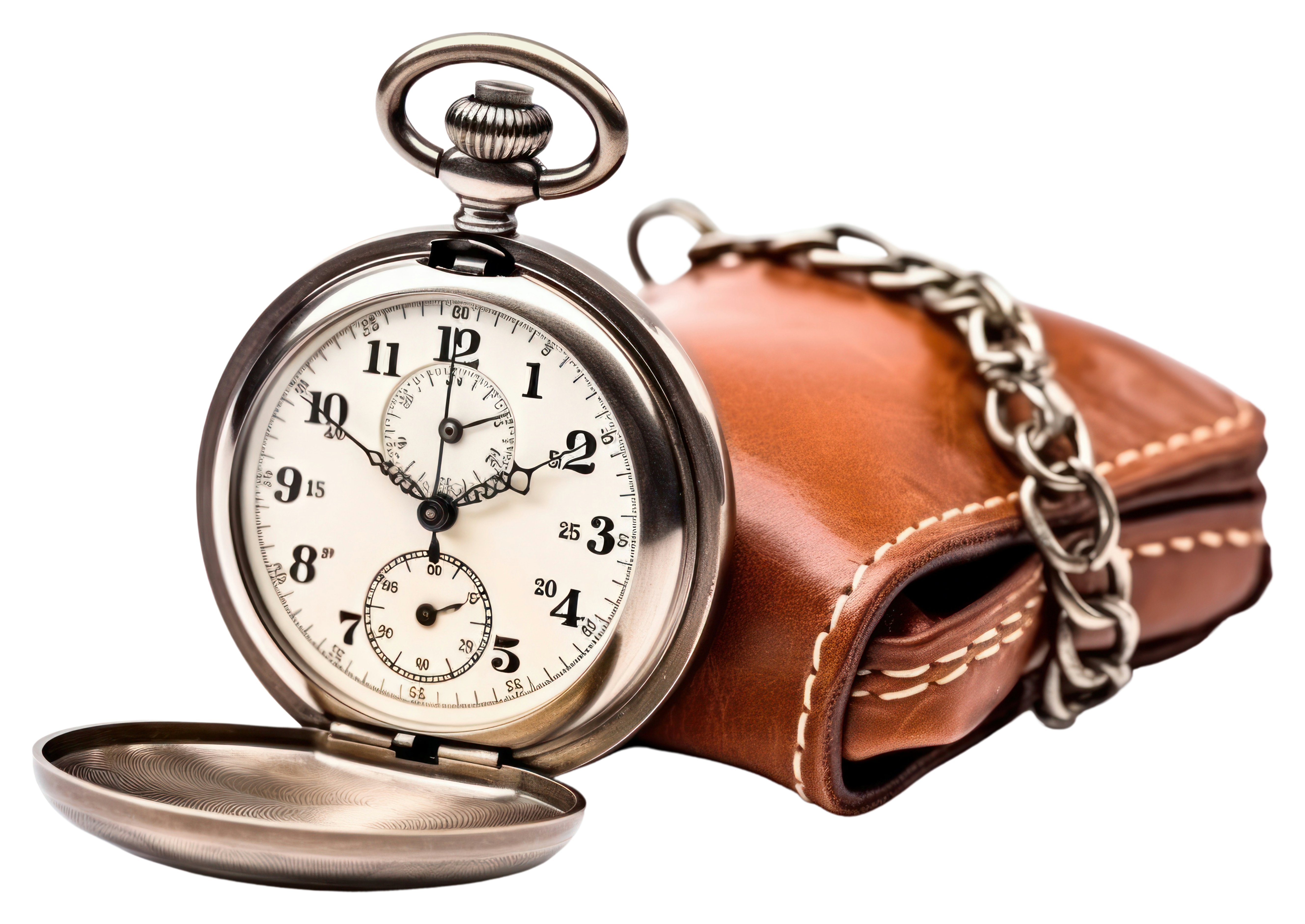 Portofel din piele maro pe masa